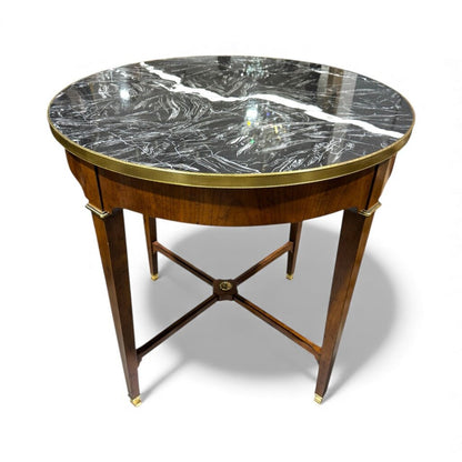 Vintage Mcmillen Collection Baker Furniture Marble Top Round Table 29Dx29H