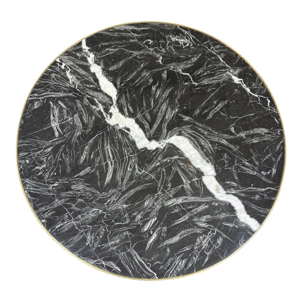 Vintage Mcmillen Collection Baker Furniture Marble Top Round Table 29Dx29H