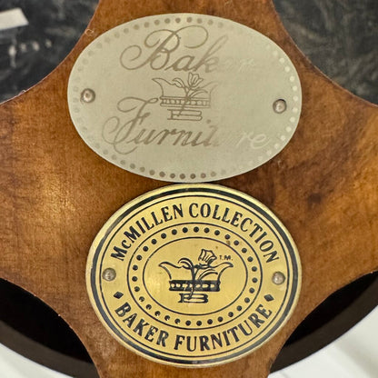 Vintage Mcmillen Collection Baker Furniture Marble Top Round Table 29Dx29H