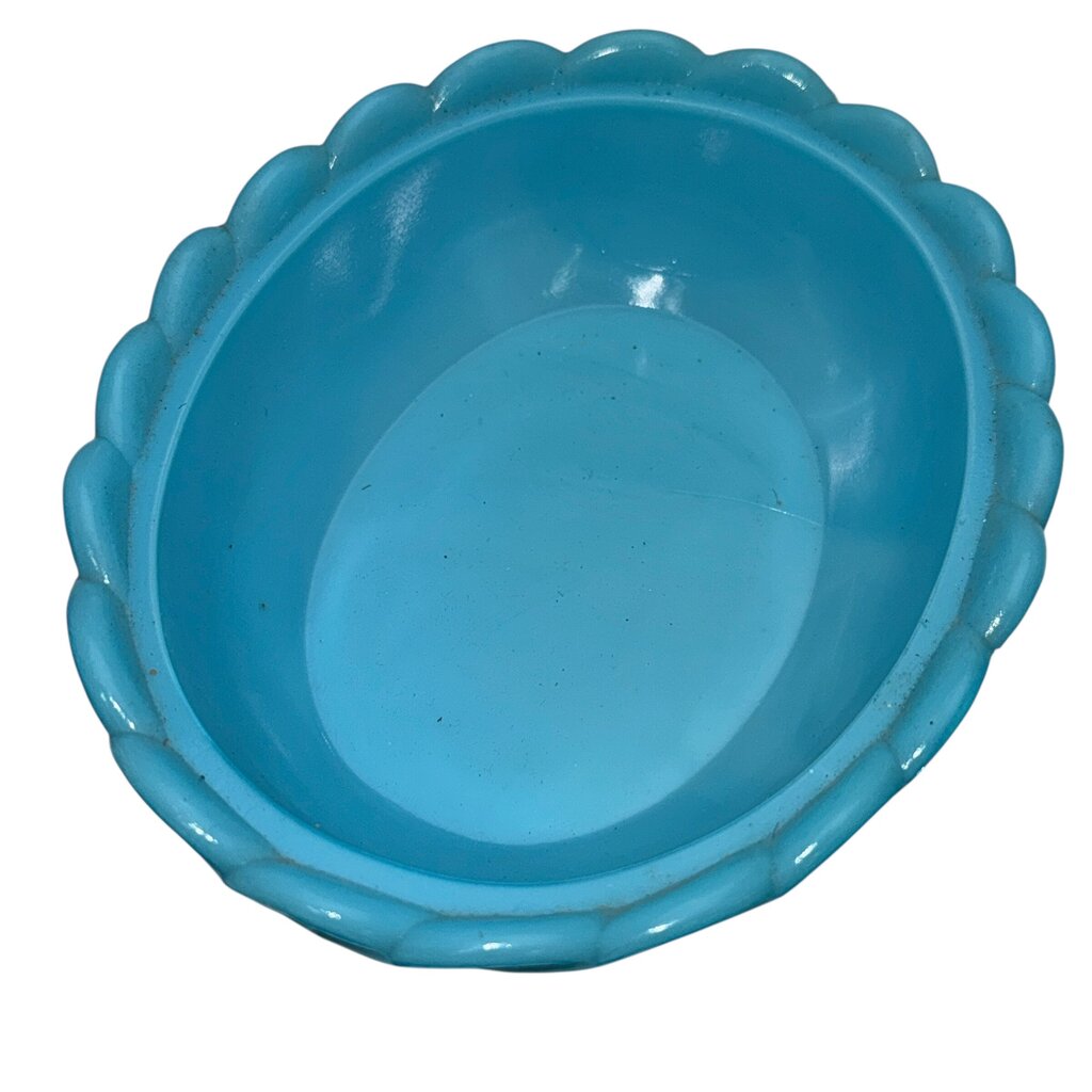 Vintage Blue Milk Glass Hen on a Nest Candy Dish 7"L x 6"W X 5.5"H