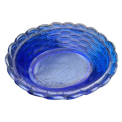 Vintage Cobalt Glass Hen on a Nest Candy Dish 6"L X 5"W X 5"H