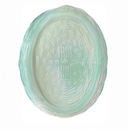 Jadeite Glass Hen on a Nest Candy Dish 8Lx7Wx7.5H