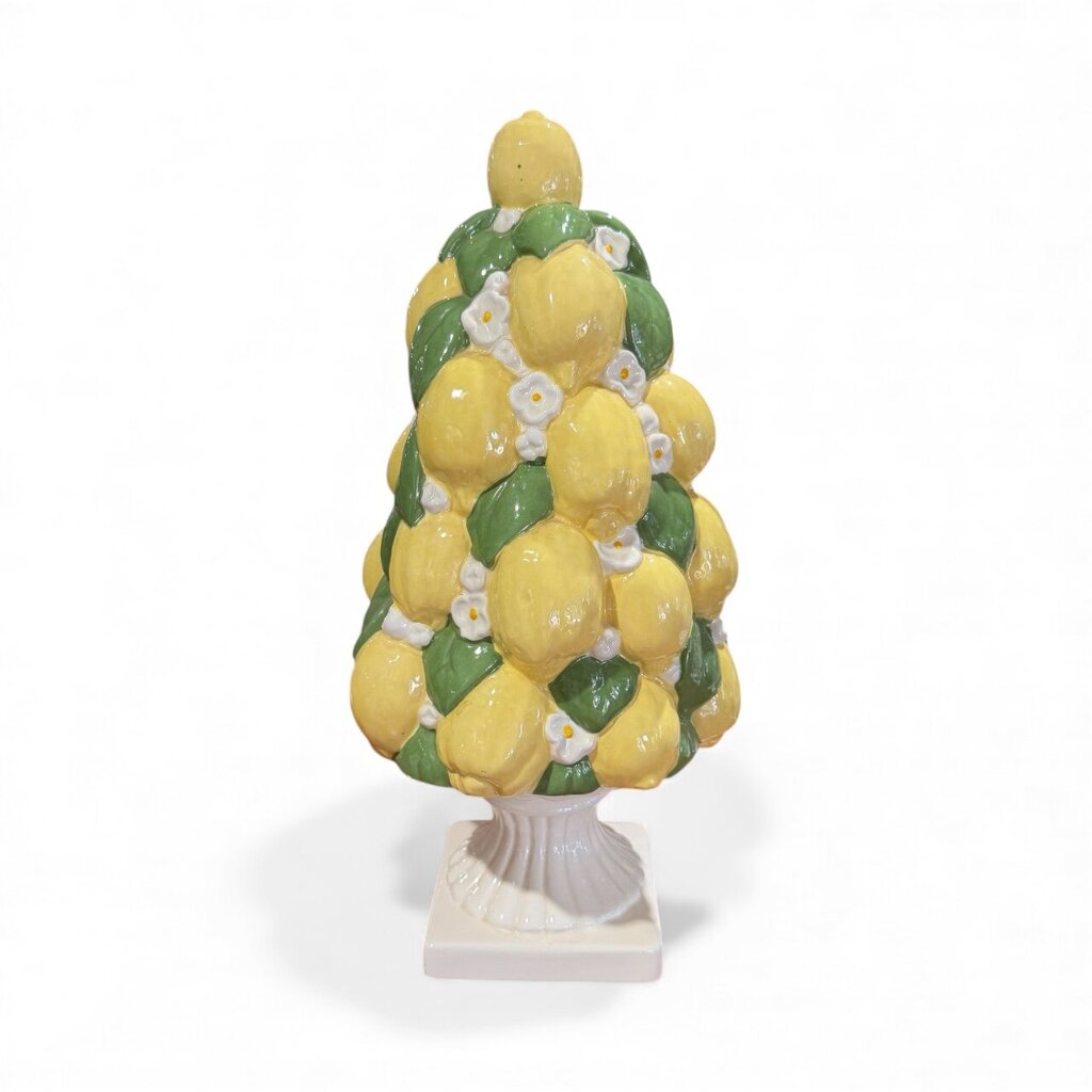 Vintage Ceramic Lemon Tree Topiary Made in Italy 7Wx15.5H