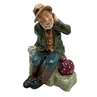 Royal Doulton "Old Willum" Old Man with Coffee Figurine HN2042 RdNo 855295 26359 5773 129/48 Corp 1948