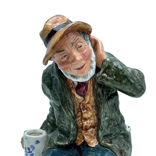 Royal Doulton "Old Willum" Old Man with Coffee Figurine HN2042 RdNo 855295 26359 5773 129/48 Corp 1948
