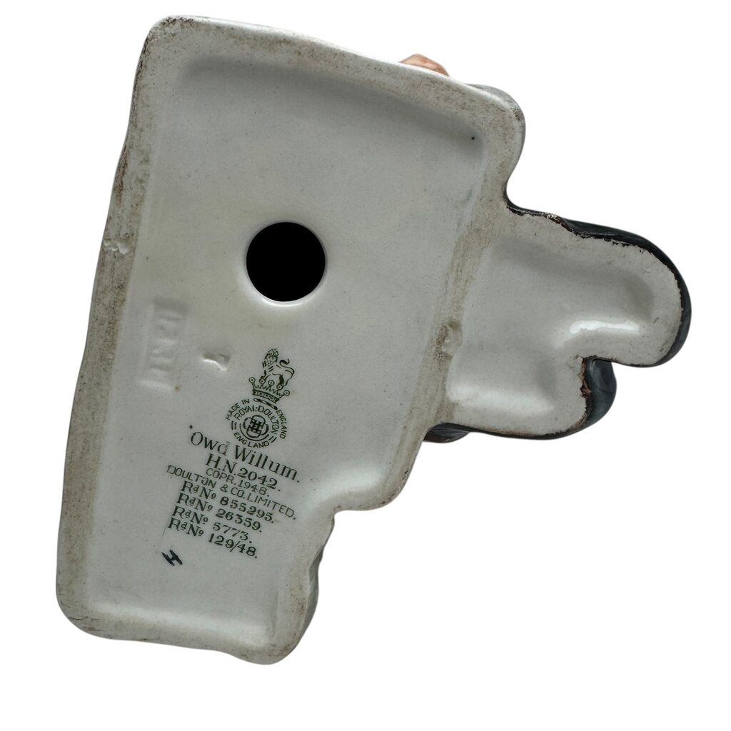 Royal Doulton "Old Willum" Old Man with Coffee Figurine HN2042 RdNo 855295 26359 5773 129/48 Corp 1948