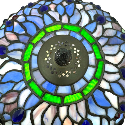 18" High Hanginghead Dragonfly Slag / Stained Glass Tiffany Styled Table Lamp 13Wx18H