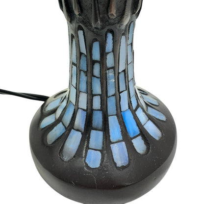 18" High Hanginghead Dragonfly Slag / Stained Glass Tiffany Styled Table Lamp 13Wx18H