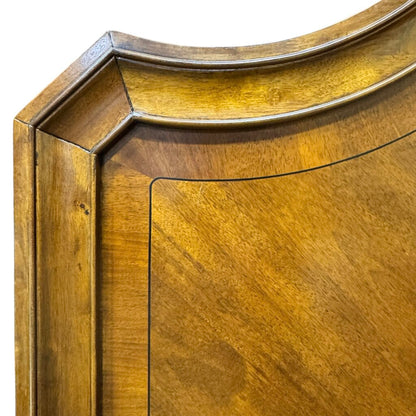 Dark Wood King Sized Headboard w/ Rails & Footboard 80Lx68H