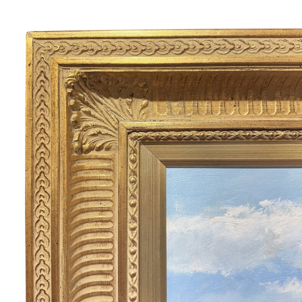 Impressionistic Oil on Canvas of a Young Woman Walking a Countryside Trail by Artist Stenka Razin 44Lx32H