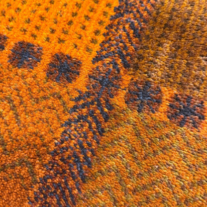 Mid Century Modern Otter Gyllen Flossa Orange MCM Rug Created in Sweden