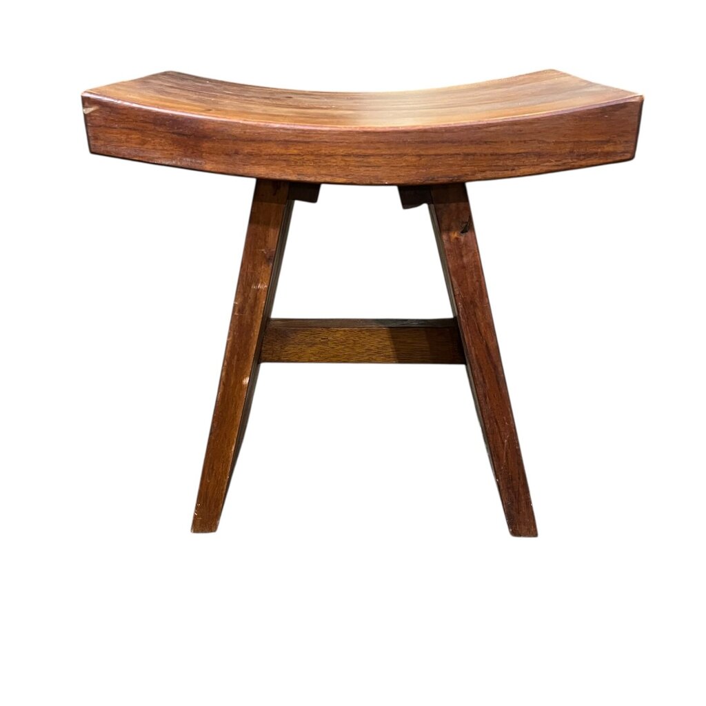 Solid Teak Wood Stool 18Lx12Wx18.5H