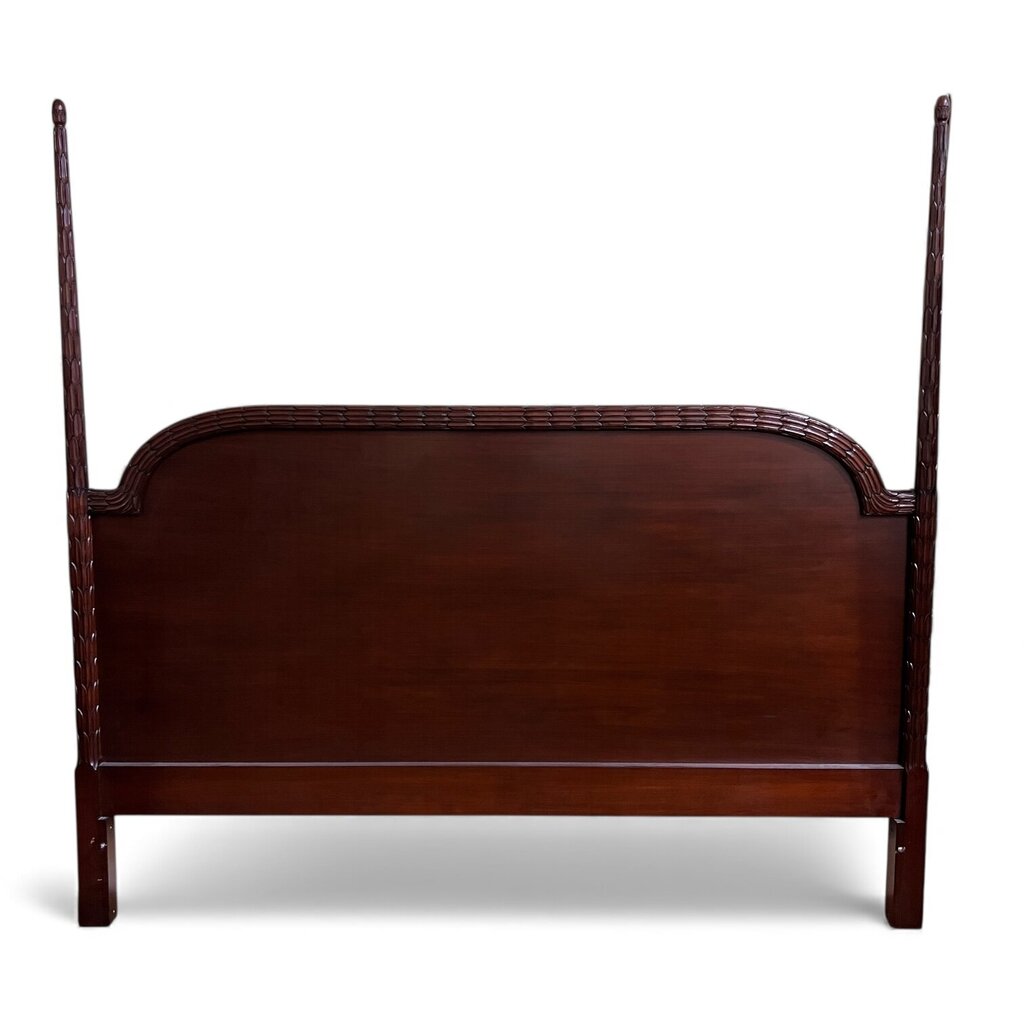 Vintage Carved Wood King Size Poster Headboard