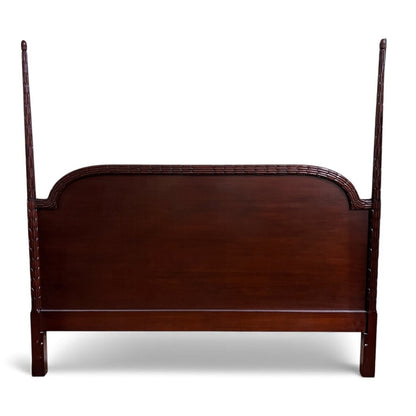 Vintage Carved Wood King Size Poster Headboard