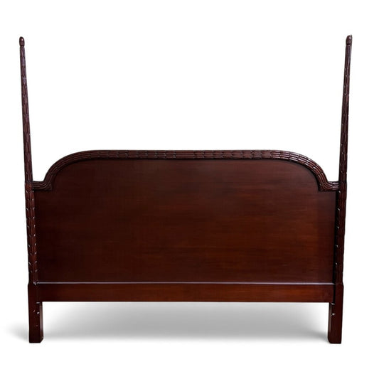 Vintage Carved Wood King Size Poster Headboard