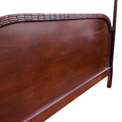 Vintage Carved Wood King Size Poster Headboard