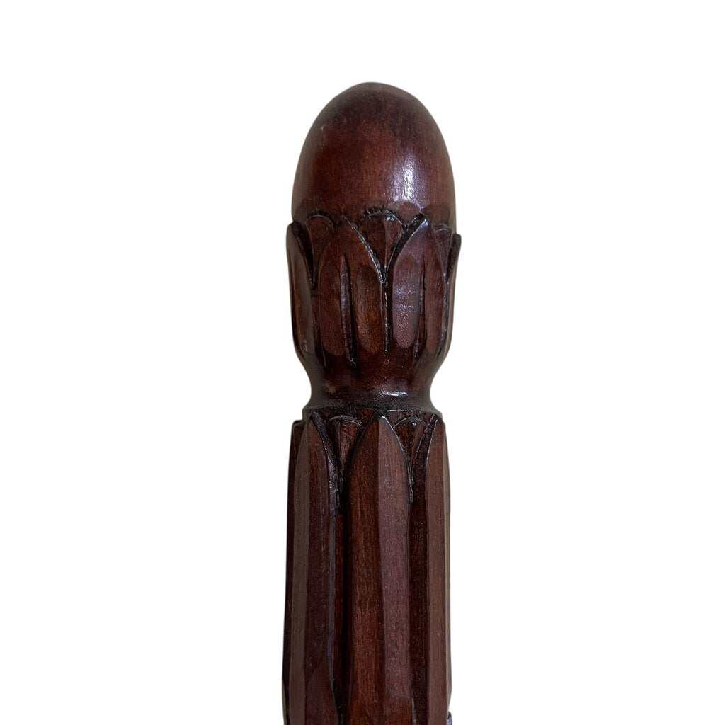 Vintage Carved Wood King Size Poster Headboard