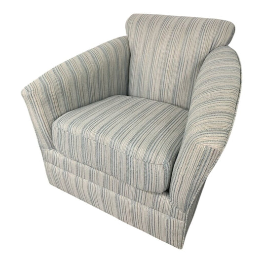 Pair of Upholstered 36" Swivel Glider Chairs Color: Easy Spa by: Stanley Chair Co. Made in FL