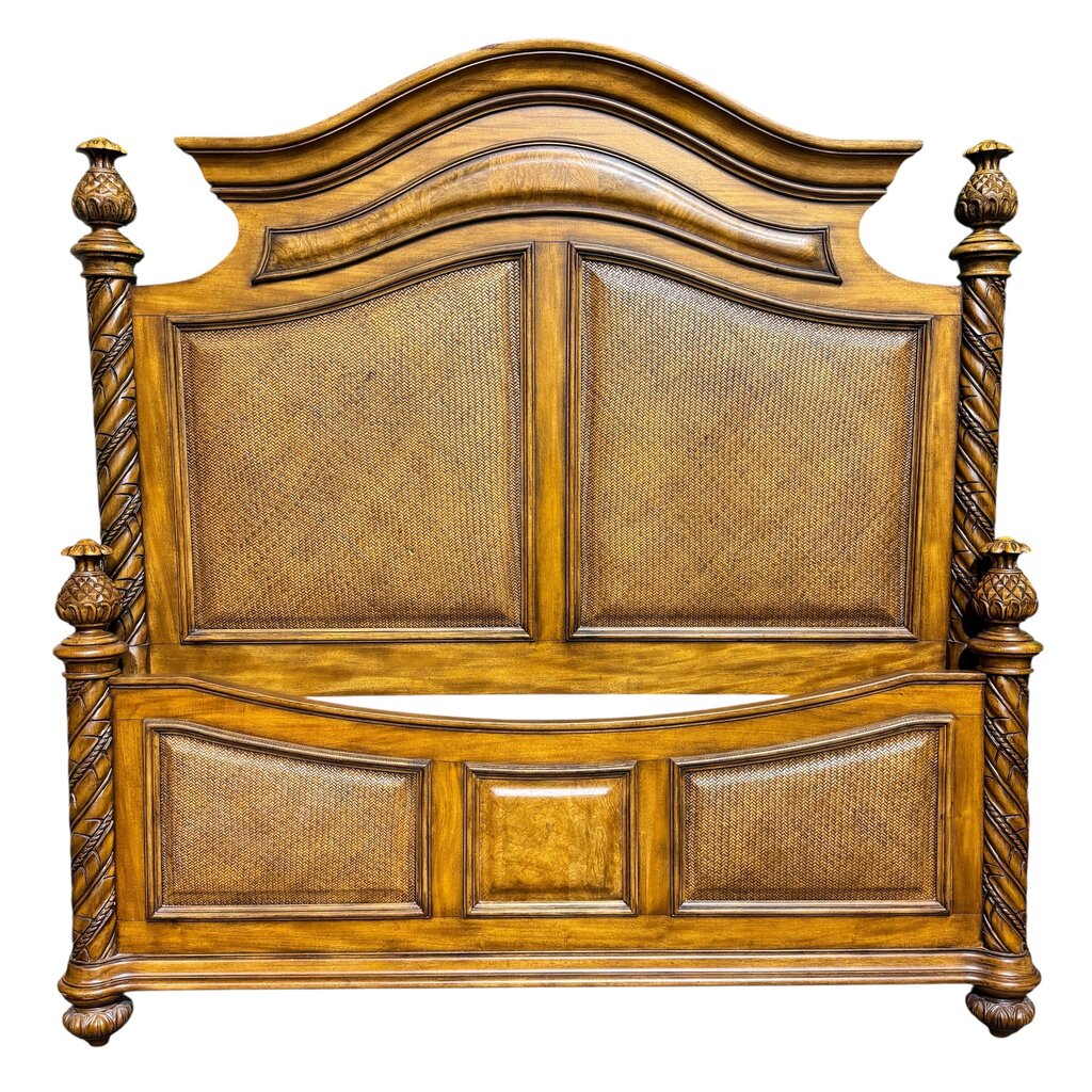 Tommy Bahama Wood Carved Queen Bed 66Lx92Wx65H