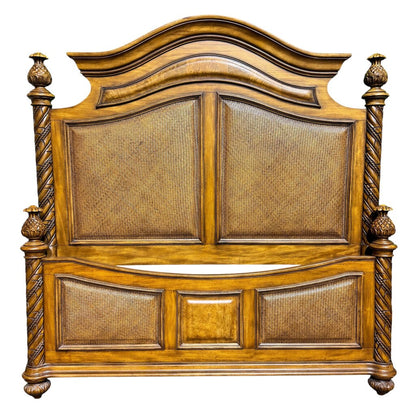Tommy Bahama Wood Carved Queen Bed 66Lx92Wx65H