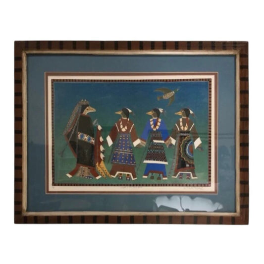 Signed Art - Coyote and the Duck Girls by Susi Nagoda-Bergquist