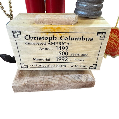 Steinbach 16.5" Christopher Columbus German Nutcracker w/owl, spinning globe Anchor & Coins Vintage Christmas Collectible German Nutcracker