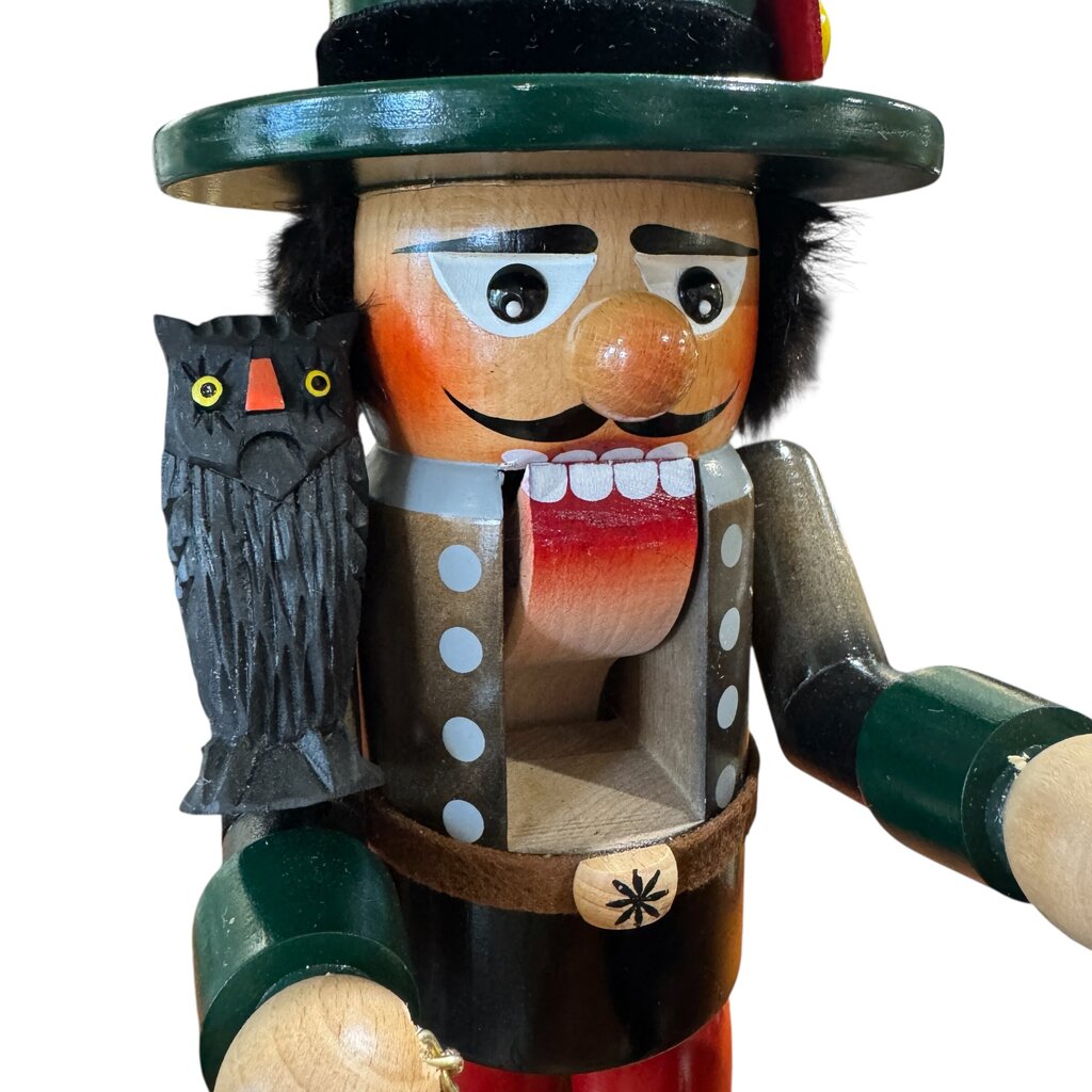 Steinbach 16.5" Christopher Columbus German Nutcracker w/owl, spinning globe Anchor & Coins Vintage Christmas Collectible German Nutcracker