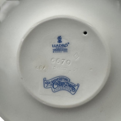 Vintage Lladro "O Christmas Tree" Hand-painted Porcelain Christmas Tree Figurine #6670 6Wx12.5H Box Included