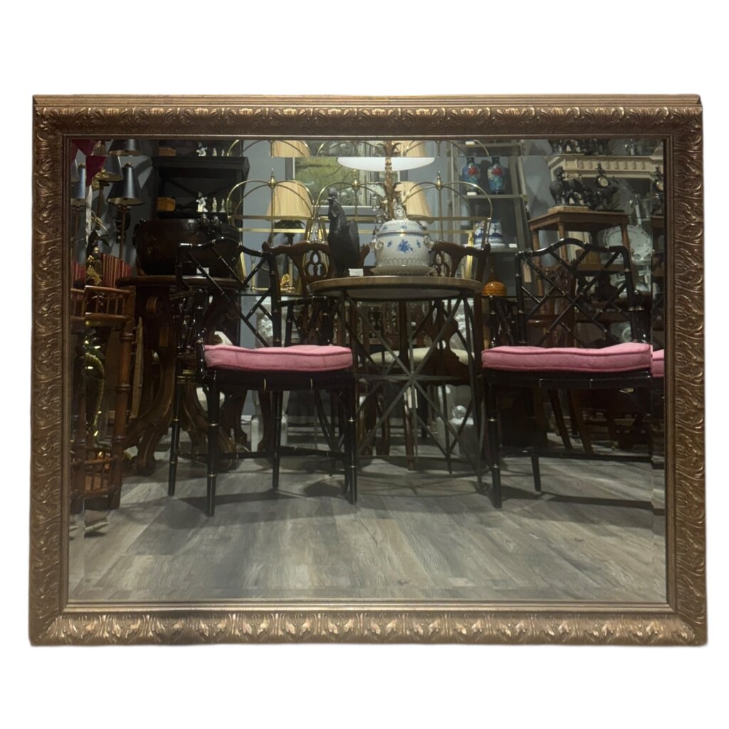 Ornate Gold Framed Mirror w/ Beveled Edges 45Lx3Wx35H