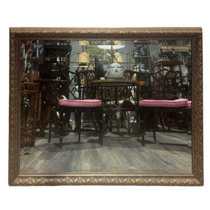 Ornate Gold Framed Mirror w/ Beveled Edges 45Lx3Wx35H