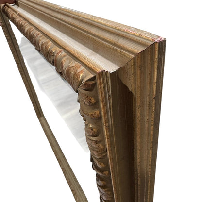 Ornate Gold Framed Mirror w/ Beveled Edges 45Lx3Wx35H