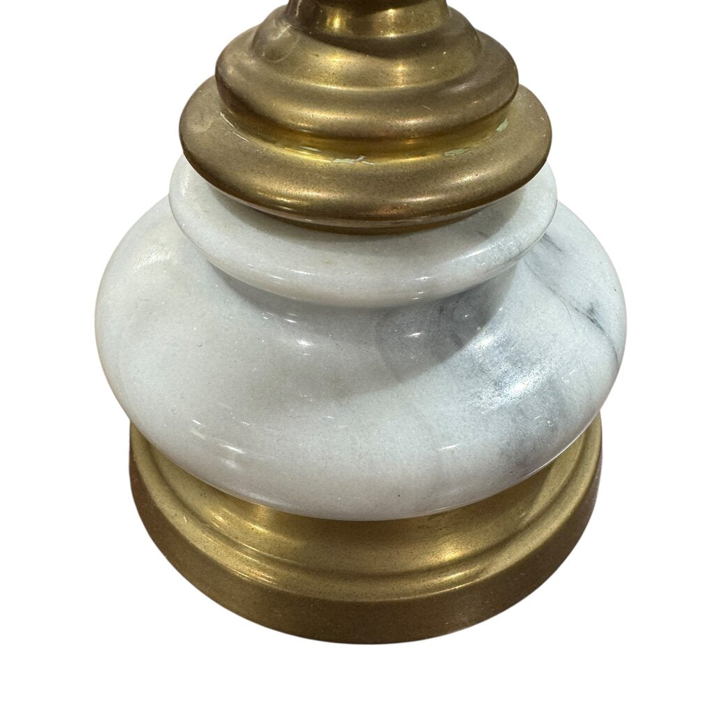 Vintage Italian Marble & Brass Candle Stick Holder w/ 5 Candles