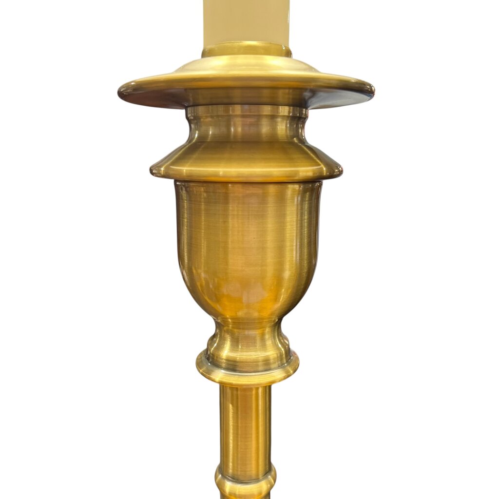 Pair of Vintage Ralph Lauren Brass Candlestick Lamps 33" tall
