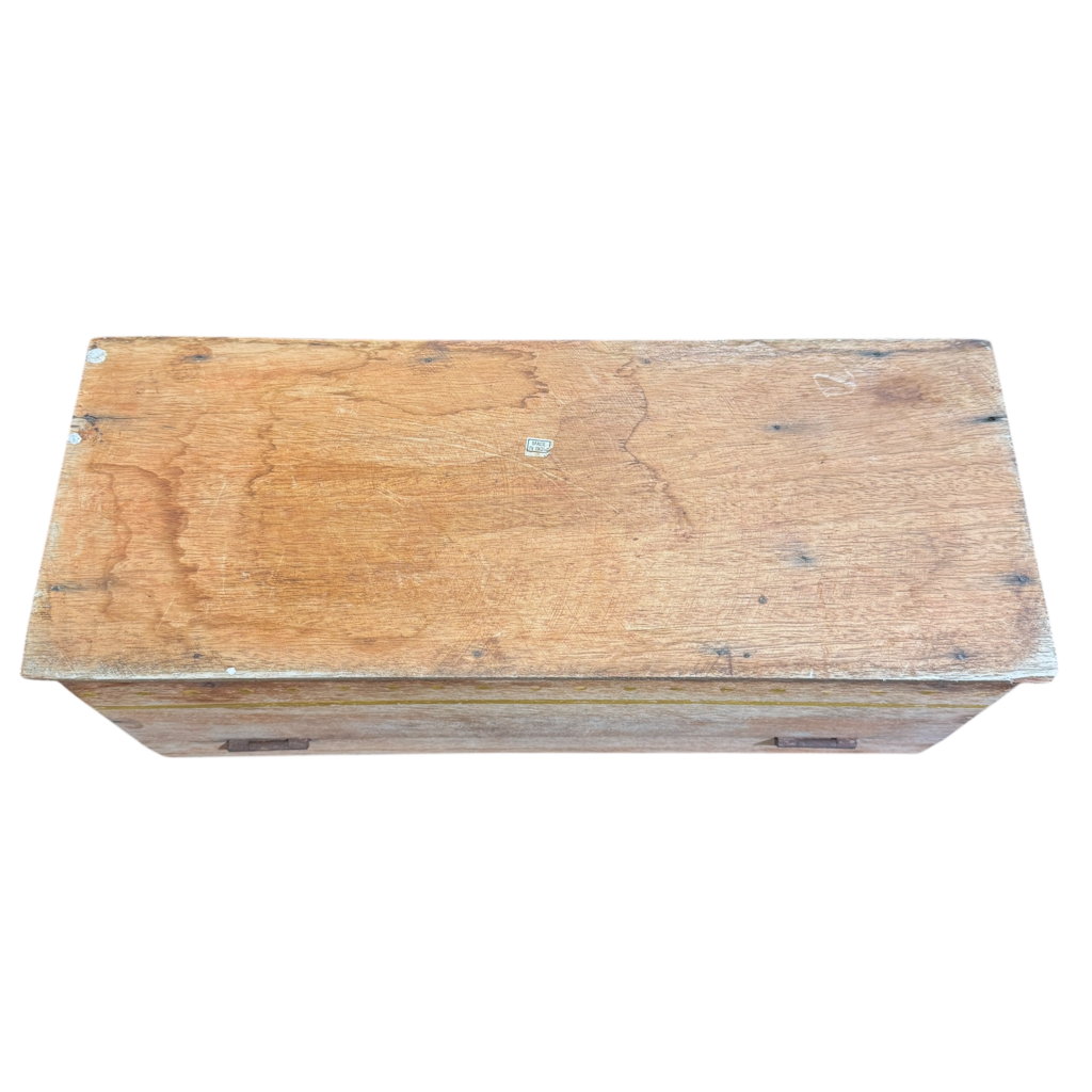Vintage Hand-painted Wooden Box 16Lx6Wx6H