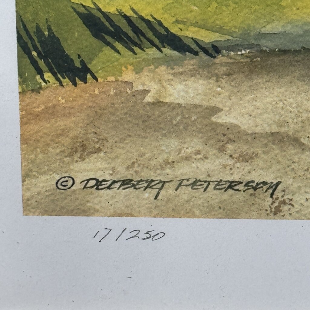 Print of Waldos Driftwood Resort in Vero Beach, Florida Signed Print 17/250 By: Delbert Peterson 27Lx21H