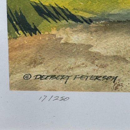 Print of Waldos Driftwood Resort in Vero Beach, Florida Signed Print 17/250 By: Delbert Peterson 27Lx21H