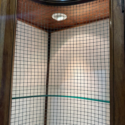 Pair of Louis XVI, French Regency Walnut Corner Cabinets w/ Wired Doors 20Lx25Wx99H