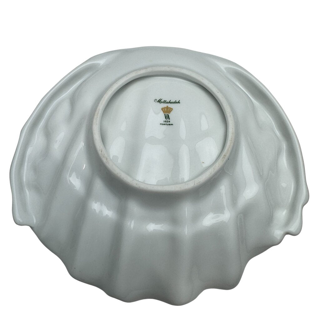Vista Alegre Mottahedah Portugal Scallop Shell Nautical Dish #2750-S 8x8