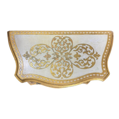 Vintage Gold Gilt Italian Florentine Side End Table Nightstand Chest of Drawers 24Lx12Wx25H