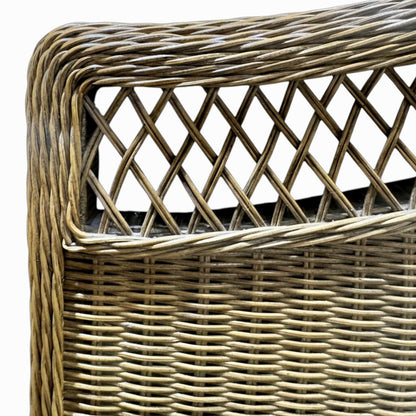 King Size Classic Coastal Natural Wicker Headboard 78Lx52H