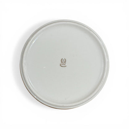 Vintage Lenox Lido 10" Salad Serving Bowl Ornate Blue & Tan Urn Motif 24k Gold Rim USA 1970s