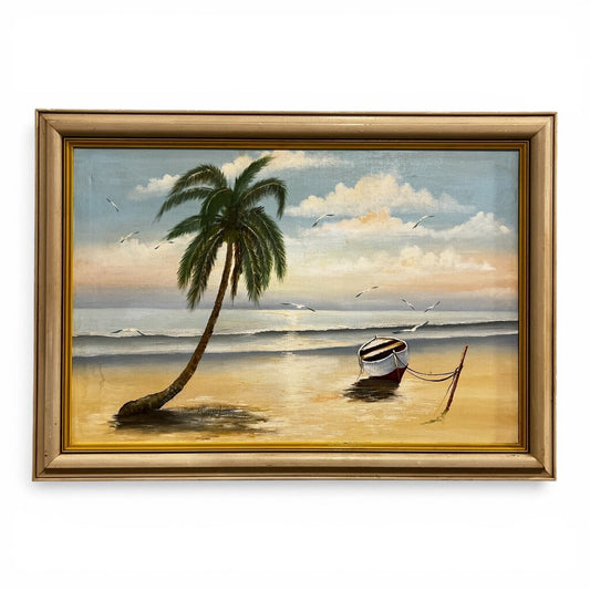 MCM Florida Art w/ Palm Tree and Ocean by:E. Rafael