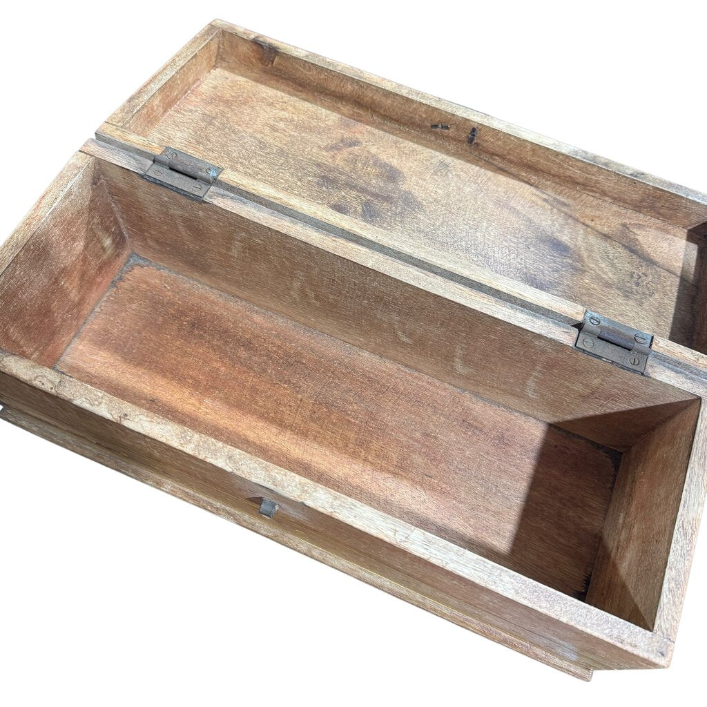 Vintage Hand-painted Wooden Box 16Lx6Wx6H