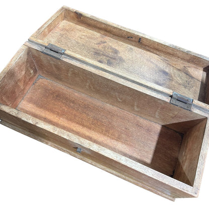 Vintage Hand-painted Wooden Box 16Lx6Wx6H