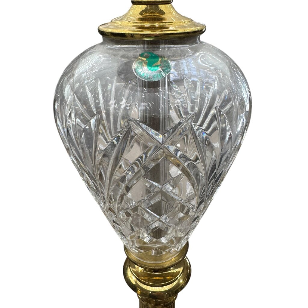 Pair of Vintage 35” Marlow Table Lamps by Waterford Crystal