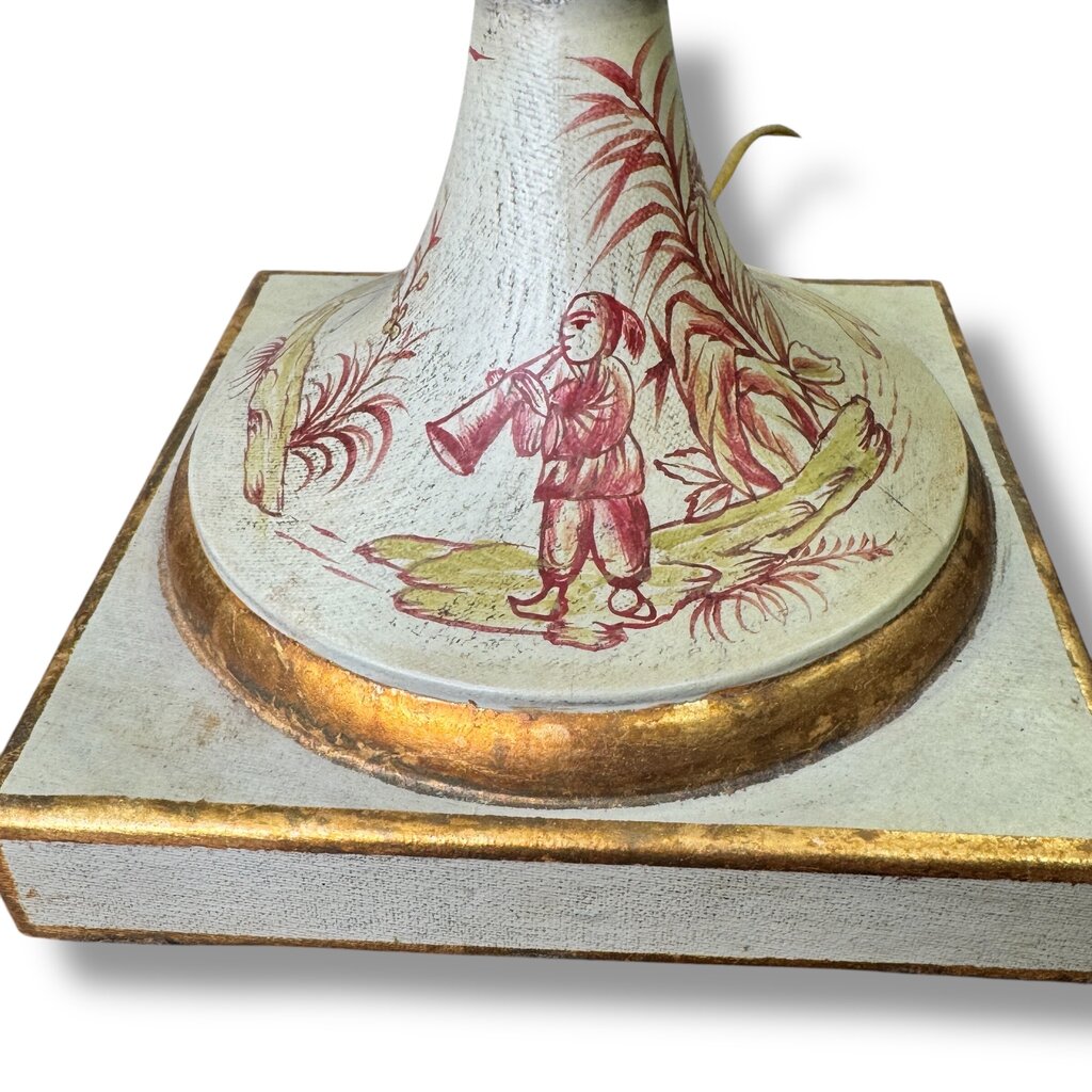 Sarreid LTD Vintage Chinoiserie Ceramic Urn Table Lamps w/ Lion Ring Handles a Pair 21Lx21Wx35H