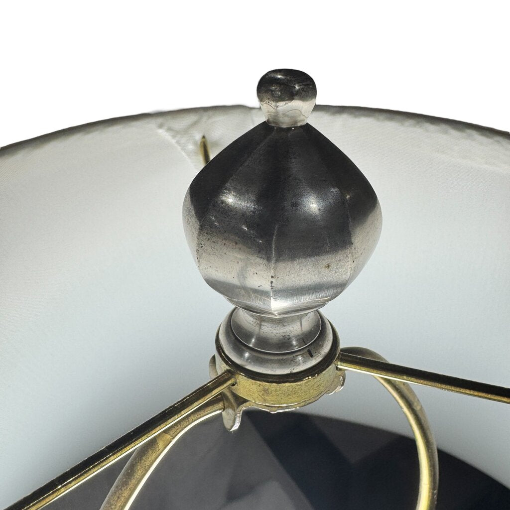 Sarreid LTD Vintage Chinoiserie Ceramic Urn Table Lamps w/ Lion Ring Handles a Pair 21Lx21Wx35H