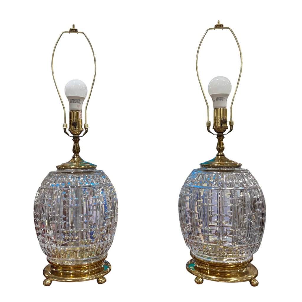Pair of Waterford lamp Harrison 10Lx10Wx27H