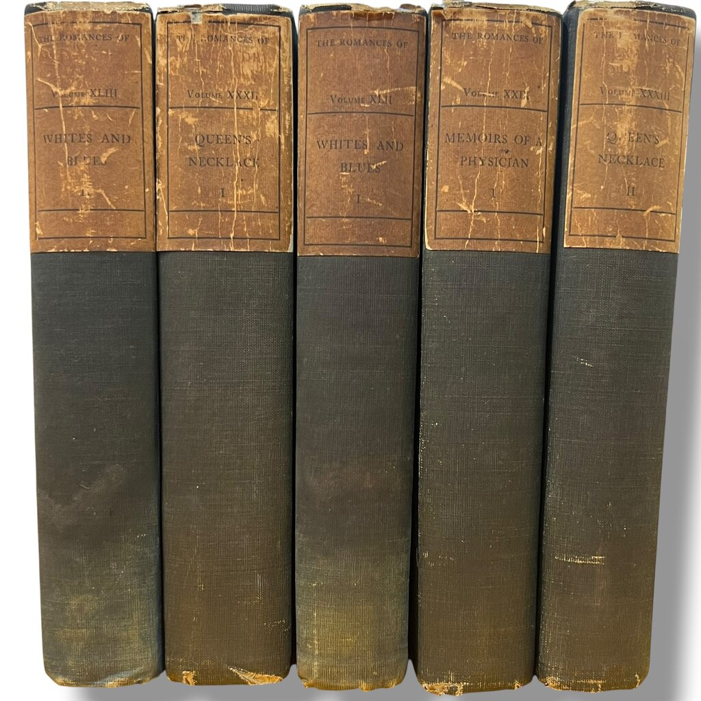 The Romances of Alexandre Dumas - Complete 5 Volume Set Each Volume: 5.5Lx1.5Wx8H Grouped Set: 5.5Lx8Wx8H