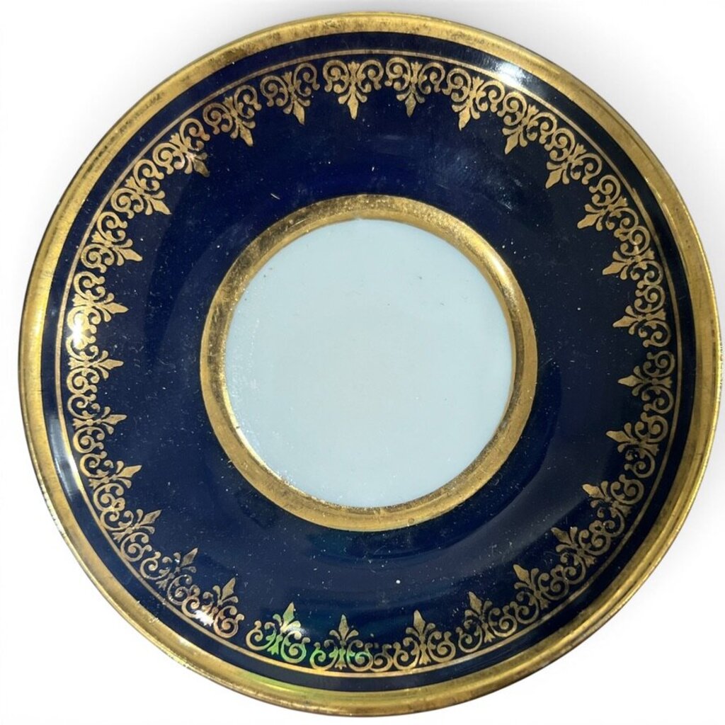 Limoges Cobalt Blue Demitasse Cup & Saucer 4Lx4Wx2H
